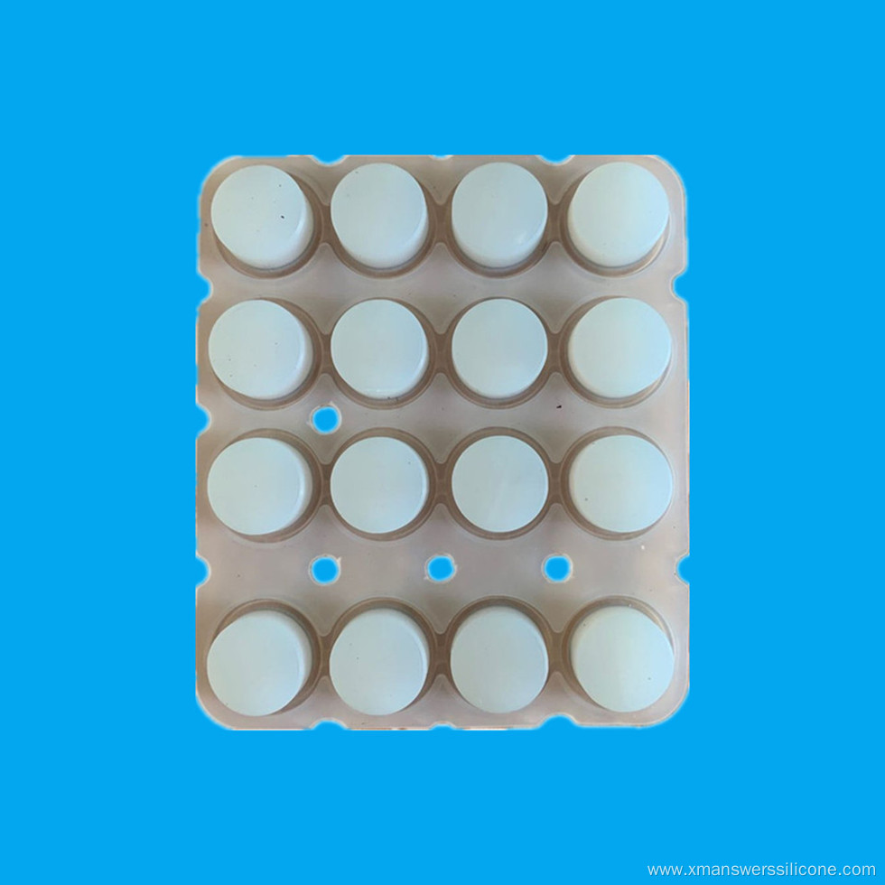 Transparent Silicone Elastomer Button Pad for LEDs