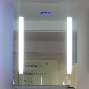 LED Mirror Clock Of Bathroom Mirror with Clock