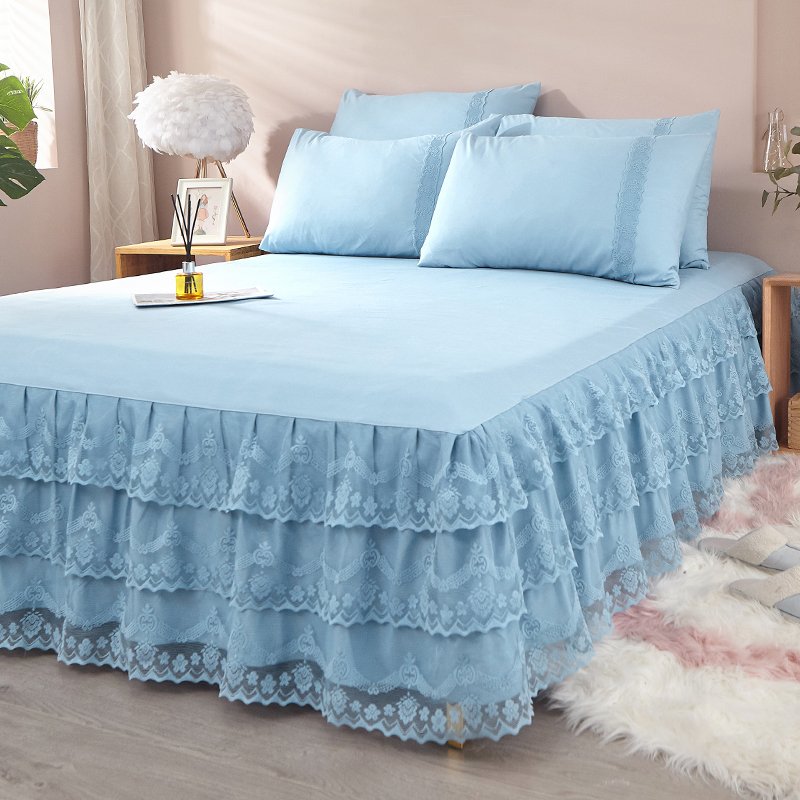 Cojaldas coladas con encaje a juego Bedskirt Bedspread Style