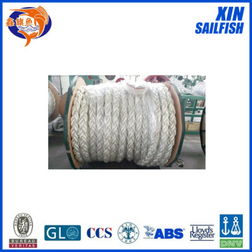 High strength synthetic 8 strands nylon marine rope