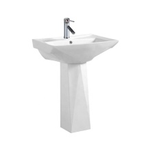 Bathroom Sink Set: Diamond Lavatory Basin Ceramic Pedestal