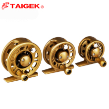 TAIGEK 40mm 50mm 60mm Ice Fishing Reel Baitcasting Fly Reel - Cheap Mini Fishing Ice Fly Reel