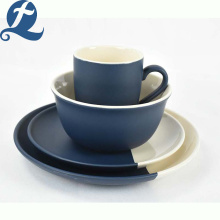 Hot selling moderne splice kleur keramische servies set: