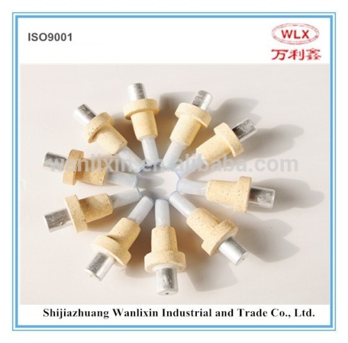 Expendable thermocouple ceramic tip(604 shape and 602 shape ) for platinum melting furnace