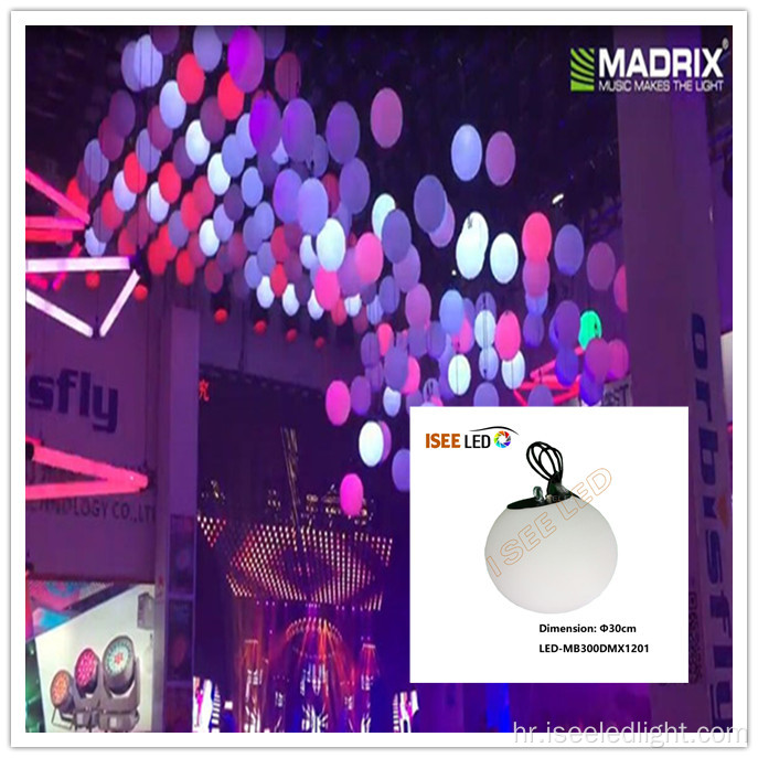 Mliječni 50 cm DMX 3D LED Magic Ball događaj