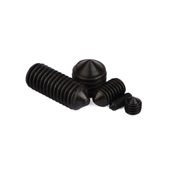 Steel set screws with cone point