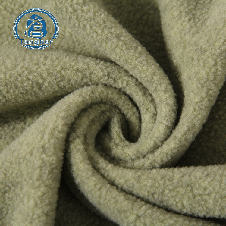 Double brush double fleece 100% polyester polar fleece fabric