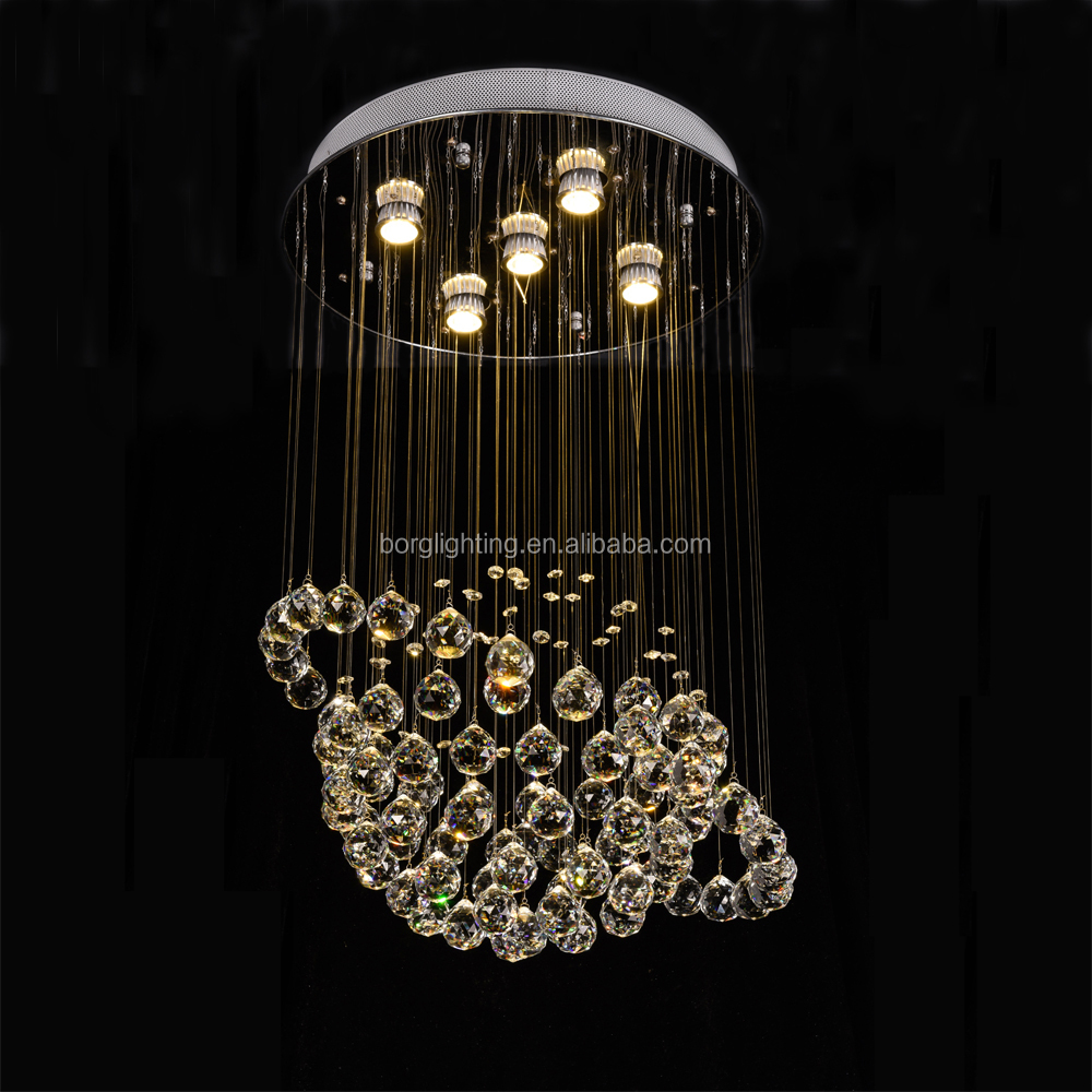 New Stylish Double Layer chandelier crystal beads chandelier led lights chandeliers pendent
