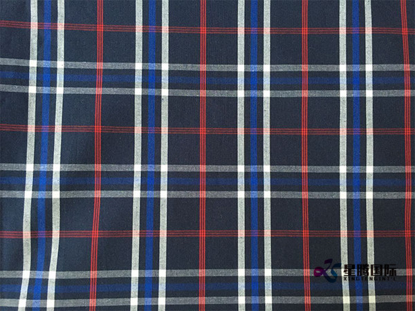Yarn Dyed Check Cotton Fabric For Men's Shirt
