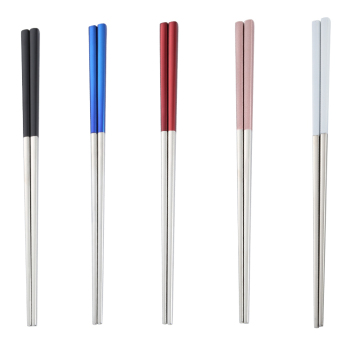 Colored stainless chopsticks set with gift box