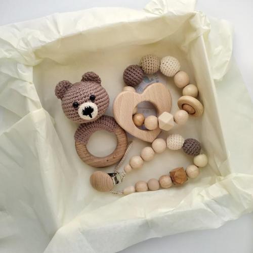 Hot Fashion Baby Gift Box Animal Teether Set