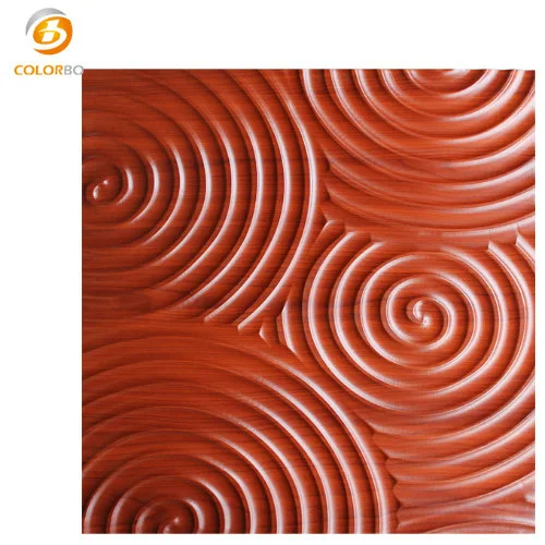 Painting Surface 3D Waved Moulding Wall Board Grade a Fireproof Sound Barrier Eco-Friendly Office Decoration MDF Acoustic Material Wall Covering Panel