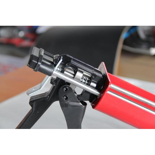 9inch double tube steel caulking gun red