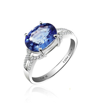 Natural blue diamond engagement rings