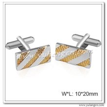 2-tone Plating Men's Metal Cuff links,Plain Cufflinks
