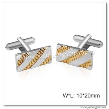 2-tone Plating Men's Metal Cuff links,Plain Cufflinks