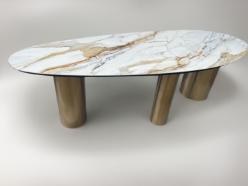 Luxury Classical Marble Top Dining Table for 8