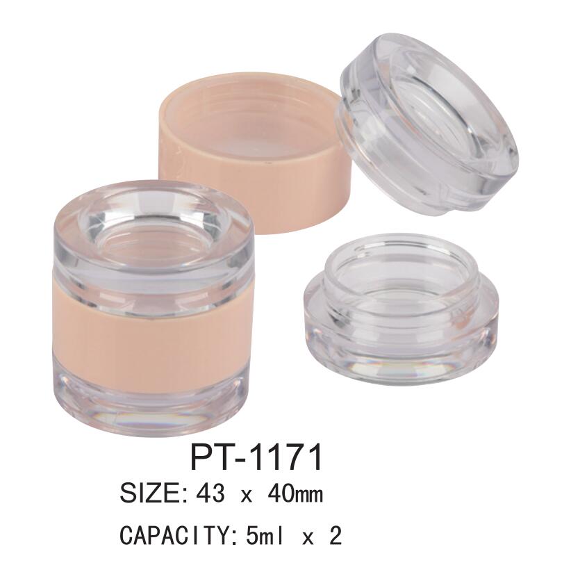 Round Plastic Cosmetics and Skincare Packaging Pot