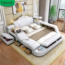 Multi-Function Wooden Massage Sofa Tables and Bed Frame with Drawers