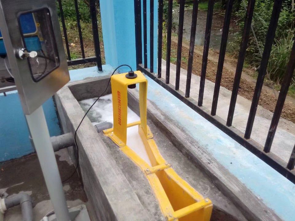 ultra sonic Open Drain flow sensor used in Parshall Flume made in China