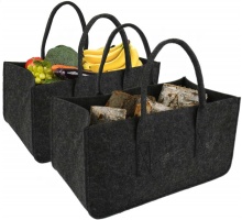 large felt bag shopping basket newspaper stand felt firewood basket