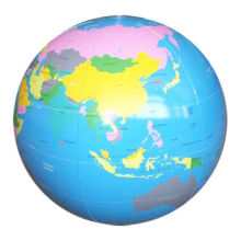 Personalized Pvc Inflatable Globe Beach Balls With Earth Map For Outdoor Activities