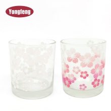 Popular Floral Sakura Glass Cup - Change Color Magic Cup, 11oz