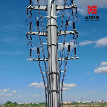 Reinforced Steel Pipe Pole for Industrial Environments