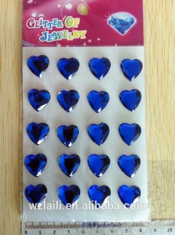 DIY handmade acrylic crystal sticker/ the heart-shaped acrylic stickers for decoration