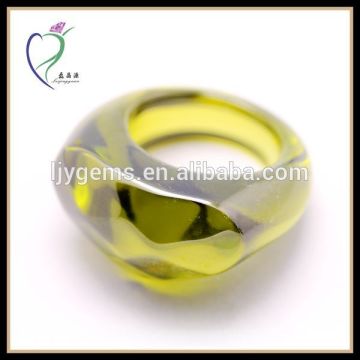 Apple Green CZ Ring Cubic Zirconia Stone