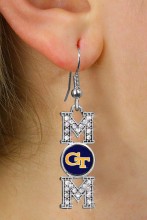Lead, Cadmium, & Nickle Free MOM With The Georgia Tech University Logo Earring College Jewelry