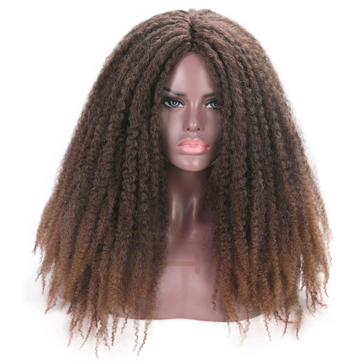 Aisi Hair Afro Kinky Curly Braiding Hair Wigs Dreadlock Braids Wigs Brown Marley Braiding Wigs for Black Women
