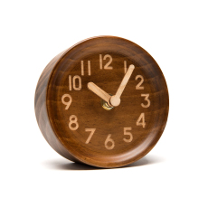 Retro Hotel Wood Table Desk Clock Quartz