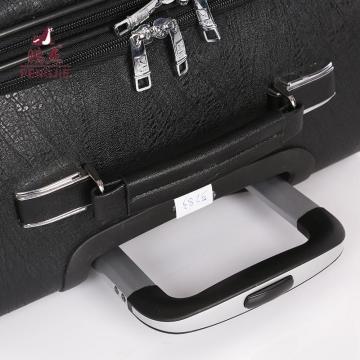सूटकेस भागों सस्ते रुझान पु चमड़े के ट्रॉली सेट