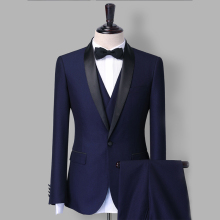 Fashion Classic Men Slim Fit Suits Groom Wedding 3 Pieces Suits Top Fabric Business Suits Custom Made 1 Piece Accept OEM