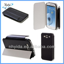 Black PU Wallet Stand Case For Samsung I9300 S3