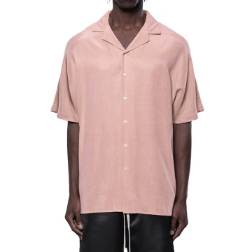 Chemise fine d&#39;été à col cubain pour hommes