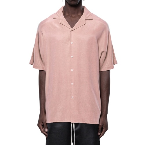 Мужская летняя тонкая рубашка с кубинским воротником