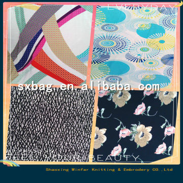 single Jersey knitting 30S rayon lycra spandex print fabric for garment
