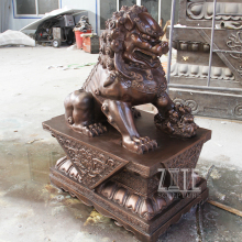 Professional Bronze Foundry sculpture brass foo dog statue