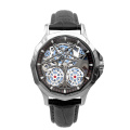 Custom Stainless steel Skeleton Spinning Quartz Watch