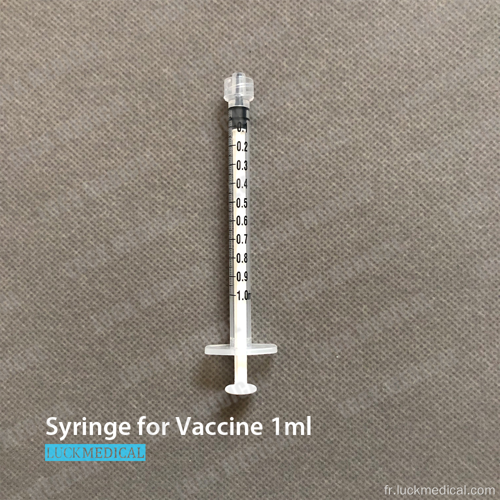 Syringe 1cc sans aiguille pour le vaccin