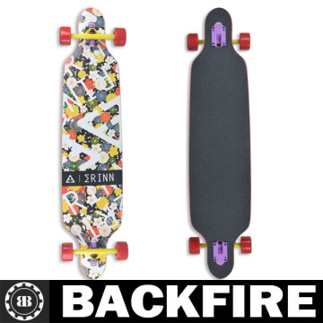Backfire skateboard blank longboard drop through deck, maple deck 42*9inch