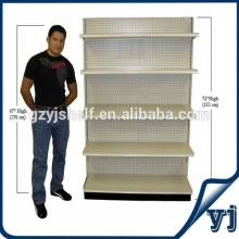 Industrial punched hole shelving racks/start bay metal wall shelving/end shelf for supermarket