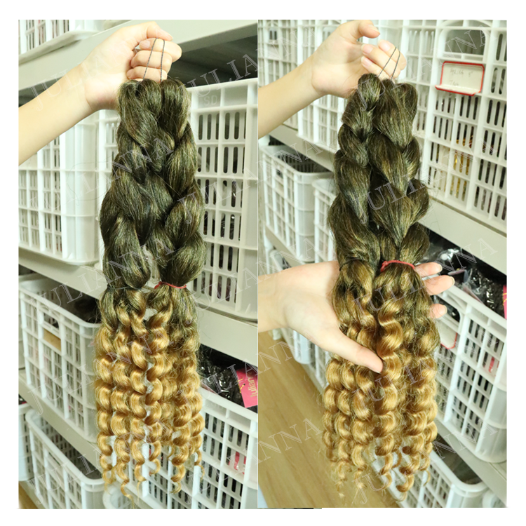 Julianna  Coi Leray Braids With Curls Synthetic Naturally Layered Curly Curled Pre Style Goddess Curl Braiding Hair