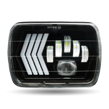 7 Inch Rectangle LED Headlight Lens Projector Light 5x7 LED Off Road Truck Lamp 12V/24V