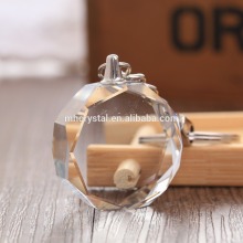 Octagon glass crystal blank keyring MH-YS0481