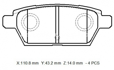 MAZDA Atenza brake pads WVA24581