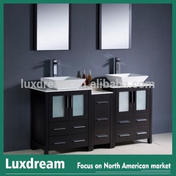 double sinks espresso bathroom vanity combo