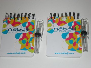 mini notebook with ball pen